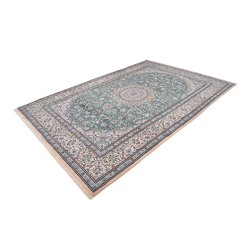 Alfombra Persa - Nain - Real - 353 x 242 cm - verde claro
