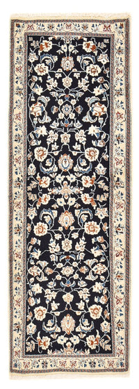 Alfombra de pasillo Alfombra Persa - Nain - Real - 180 x 68 cm - azul oscuro