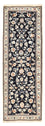 Alfombra de pasillo Alfombra Persa - Nain - Real - 180 x 68 cm - azul oscuro