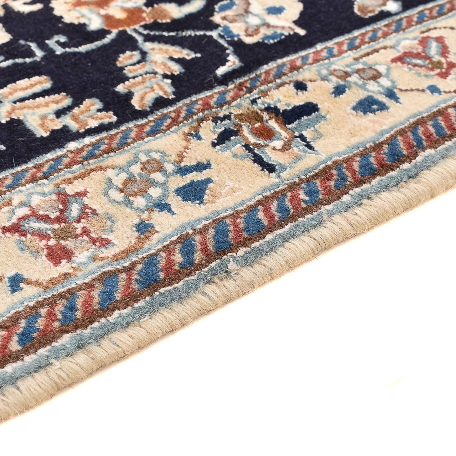 Alfombra de pasillo Alfombra Persa - Nain - Real - 180 x 68 cm - azul oscuro