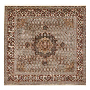 Alfombra Persa - Tabriz - Real cuadrado  - 252 x 247 cm - marrón