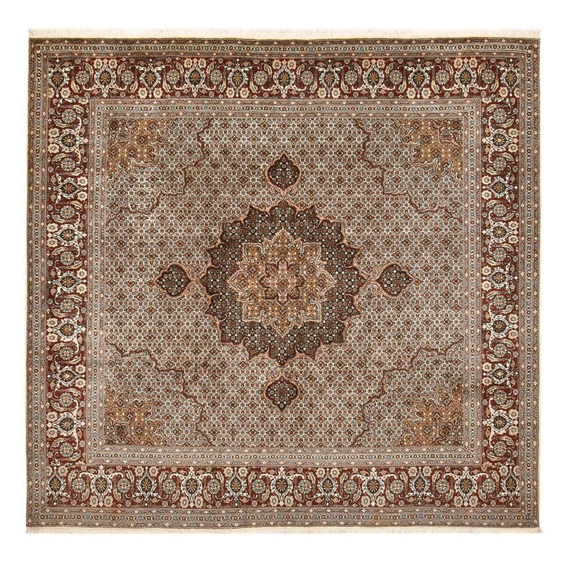 Alfombra Persa - Tabriz - Real cuadrado  - 252 x 247 cm - marrón