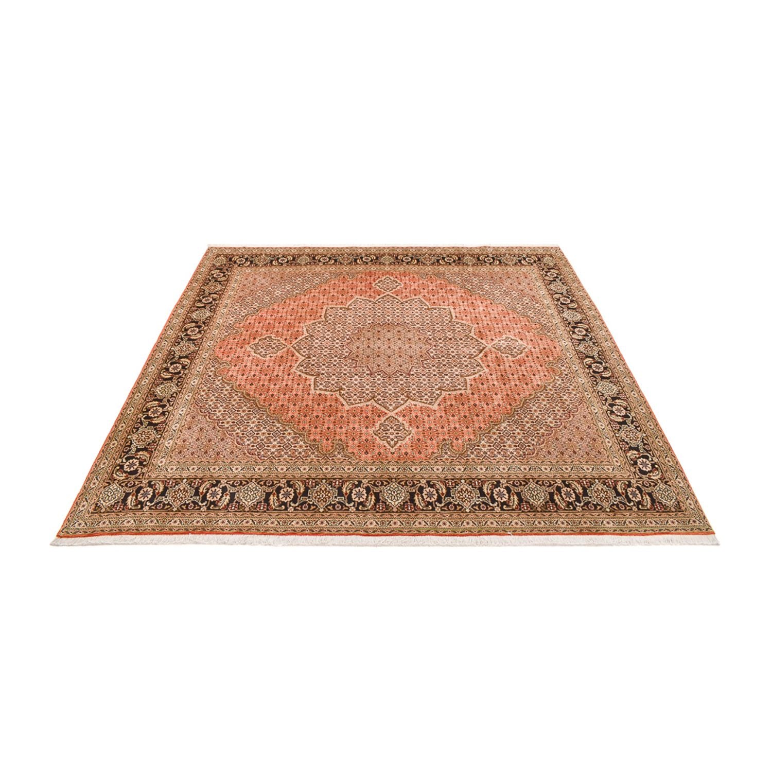Alfombra Persa - Tabriz - Real cuadrado  - 253 x 245 cm - beige oscuro