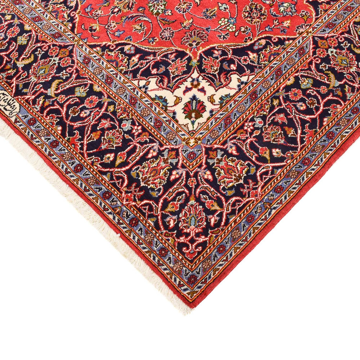 Alfombra persa - Keshan - 228 x 142 cm - rojo