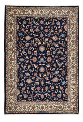 Alfombra persa - Real - 316 x 218 cm - azul oscuro