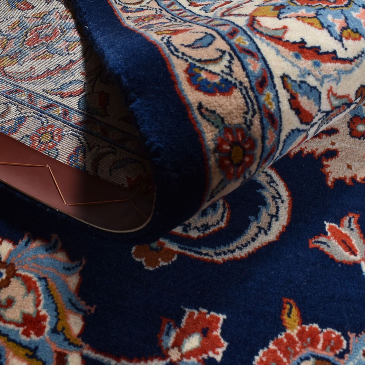 Alfombra persa - Real - 316 x 218 cm - azul oscuro