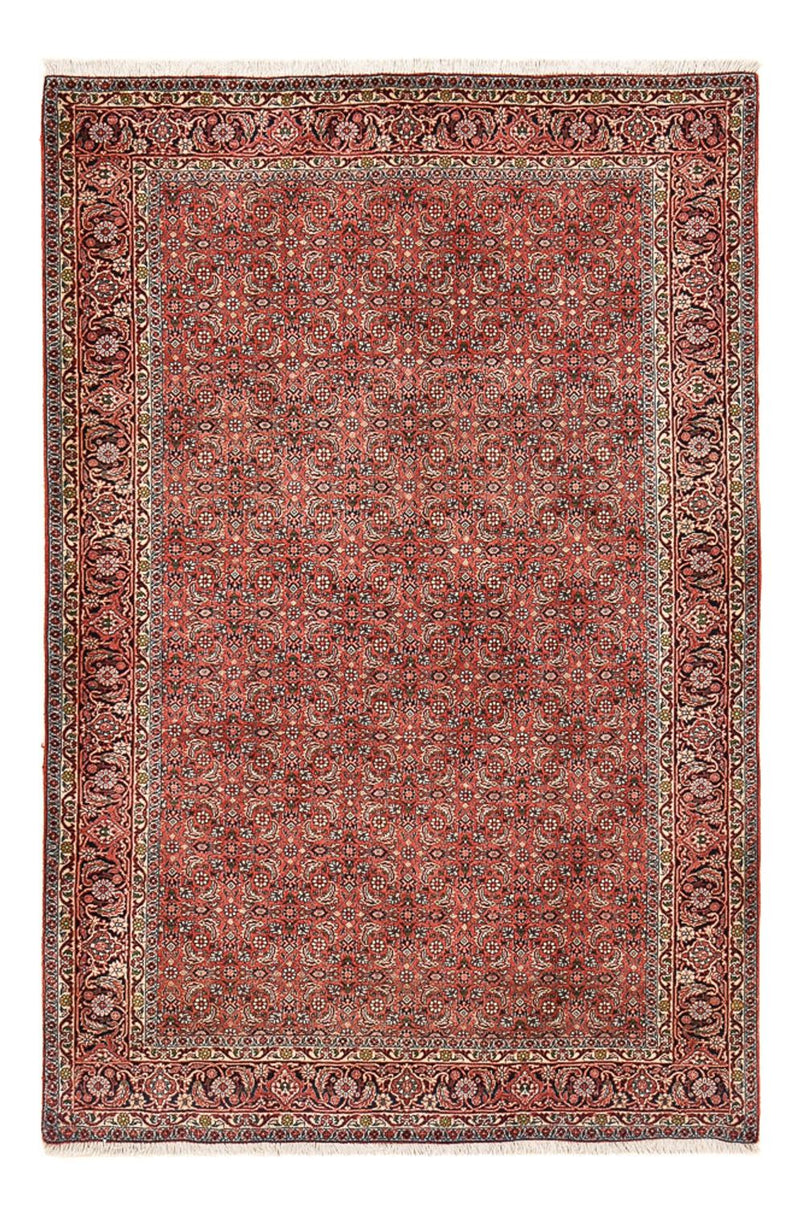 Alfombra persa - Bidjar - 195 x 132 cm - rojo oscuro