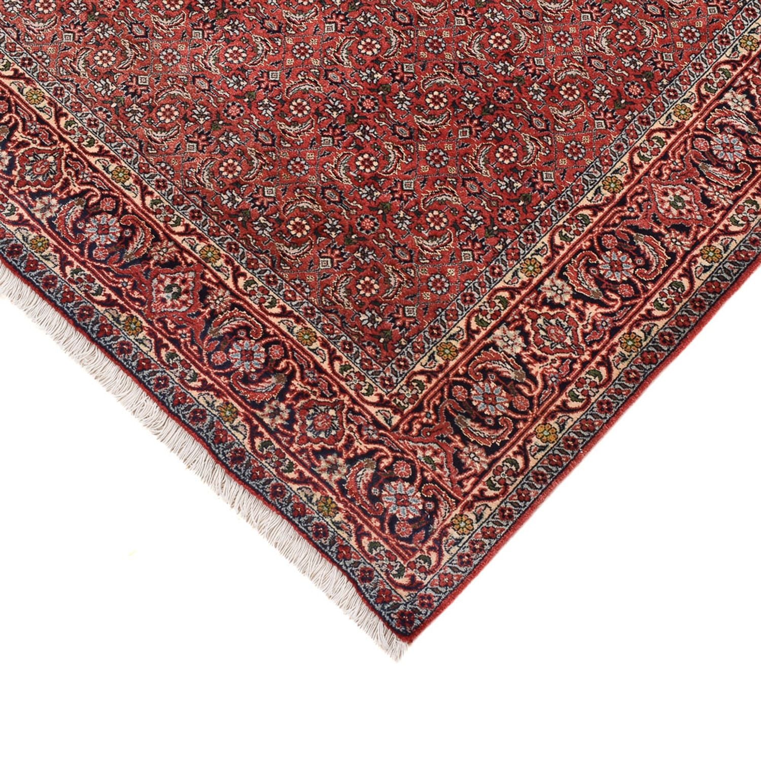 Alfombra persa - Bidjar - 195 x 132 cm - rojo oscuro