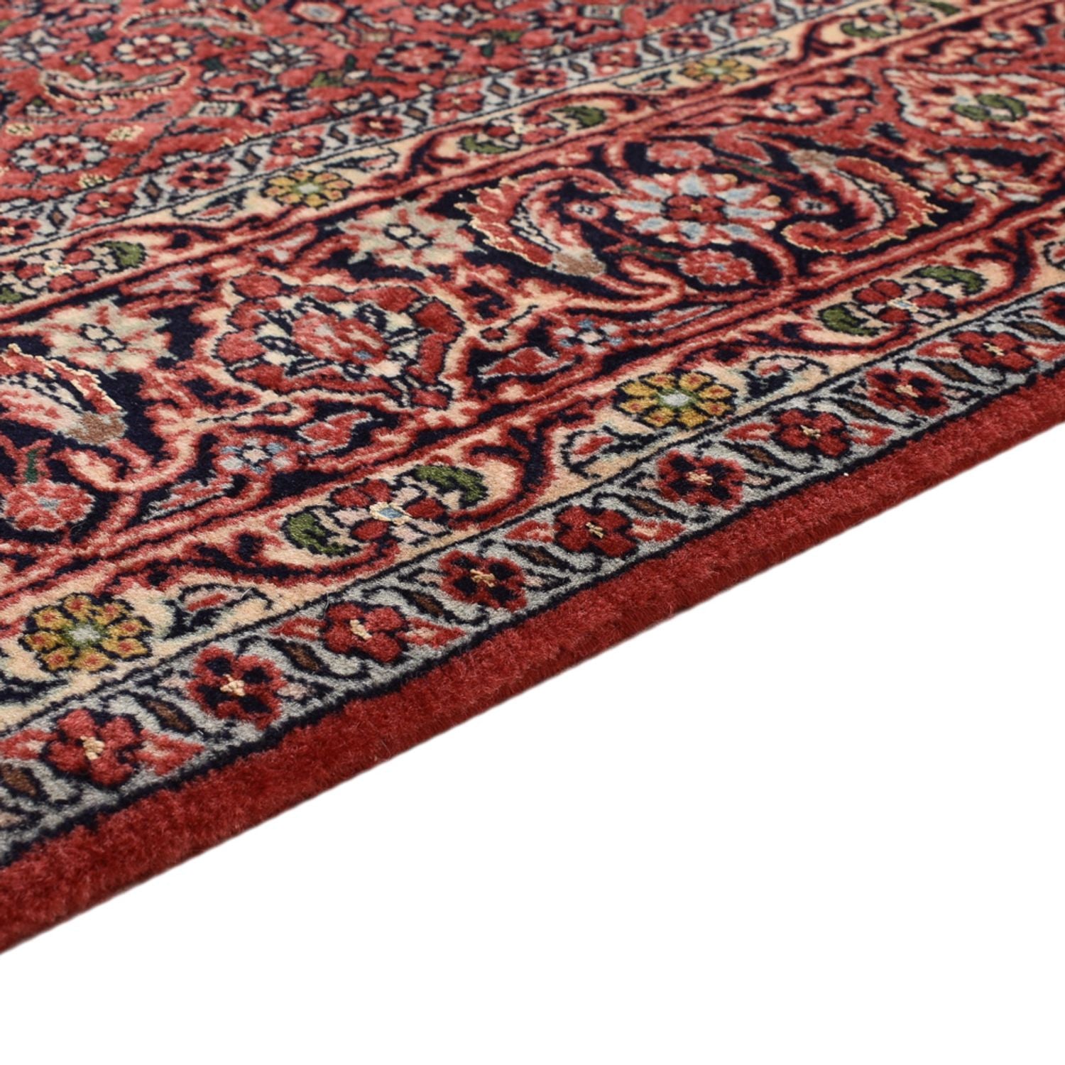 Alfombra persa - Bidjar - 195 x 132 cm - rojo oscuro