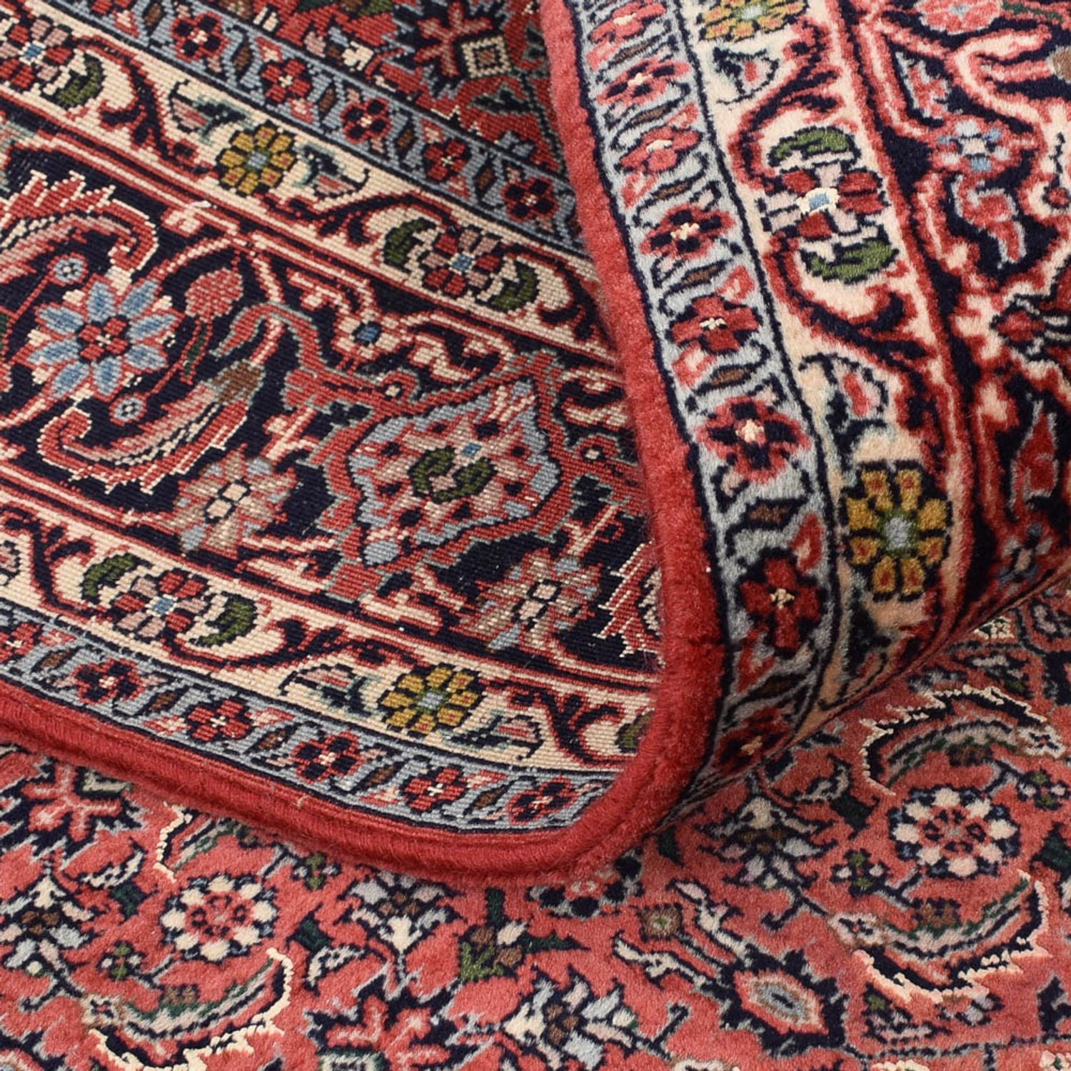 Alfombra persa - Bidjar - 195 x 132 cm - rojo oscuro