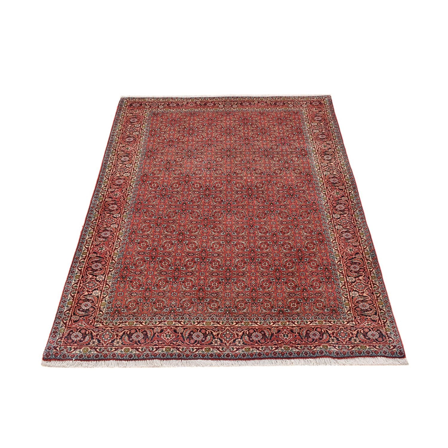 Alfombra persa - Bidjar - 195 x 132 cm - rojo oscuro