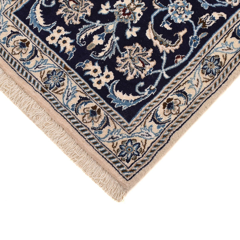 Alfombra de pasillo Alfombra Persa - Nain - Real - 197 x 61 cm - azul oscuro