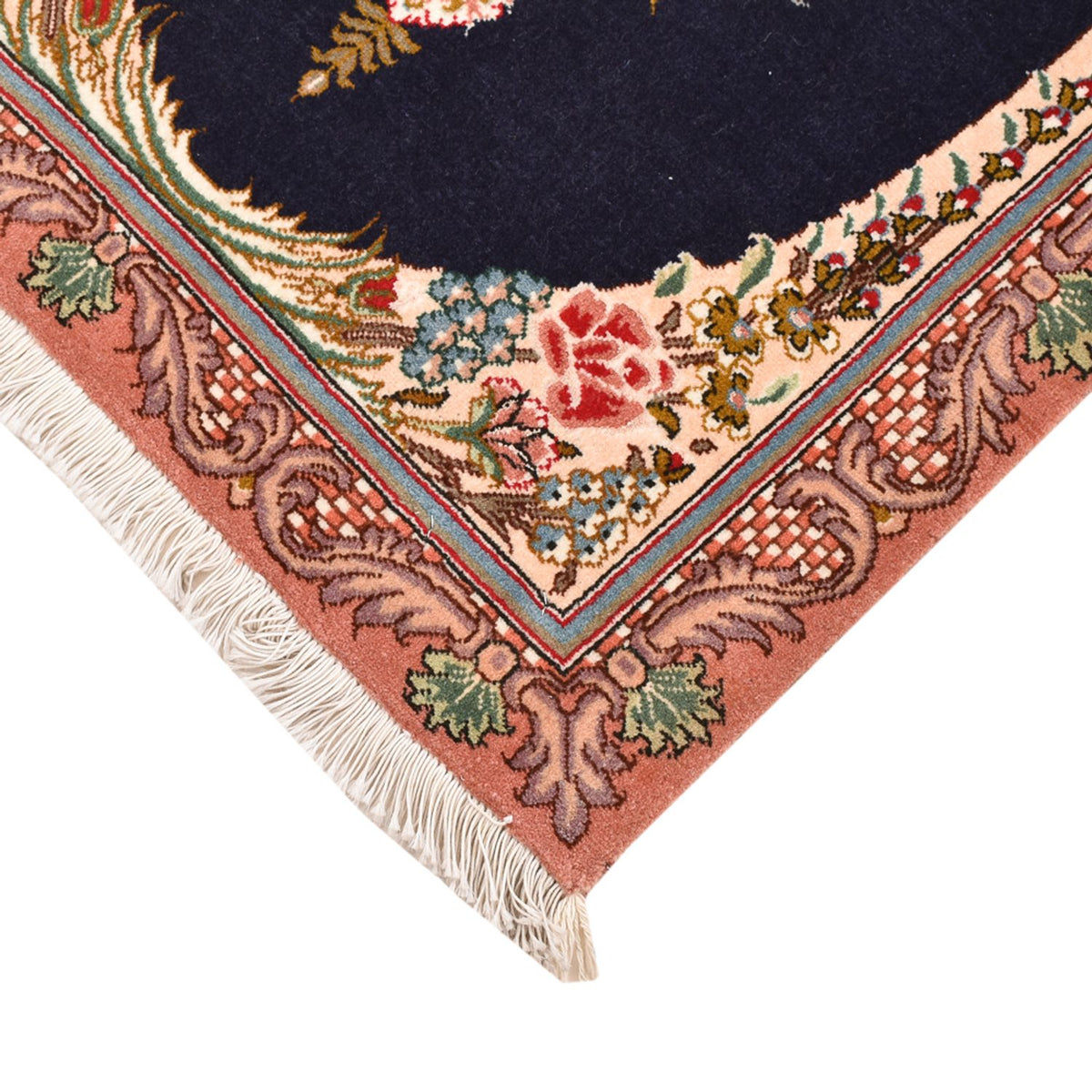 Alfombra Persa - Tabriz - Real - 90 x 60 cm - azul oscuro