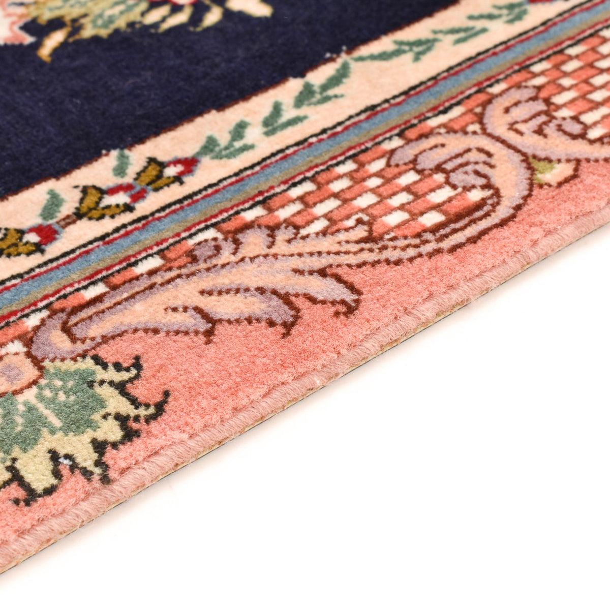 Alfombra Persa - Tabriz - Real - 90 x 60 cm - azul oscuro