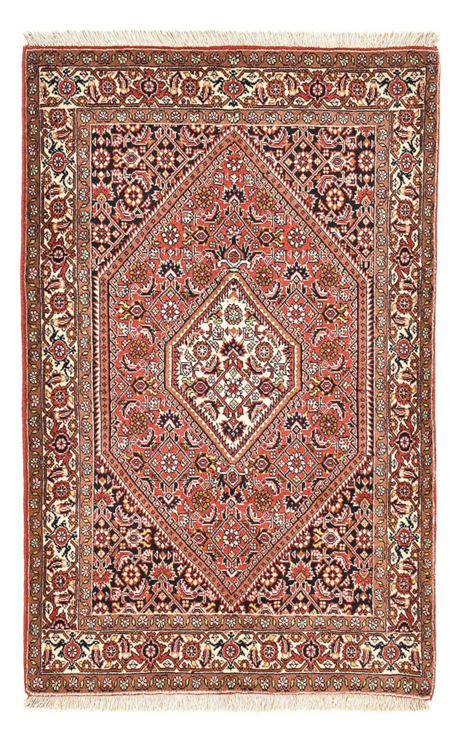 Alfombra persa - Bidjar - 130 x 82 cm - rojo claro