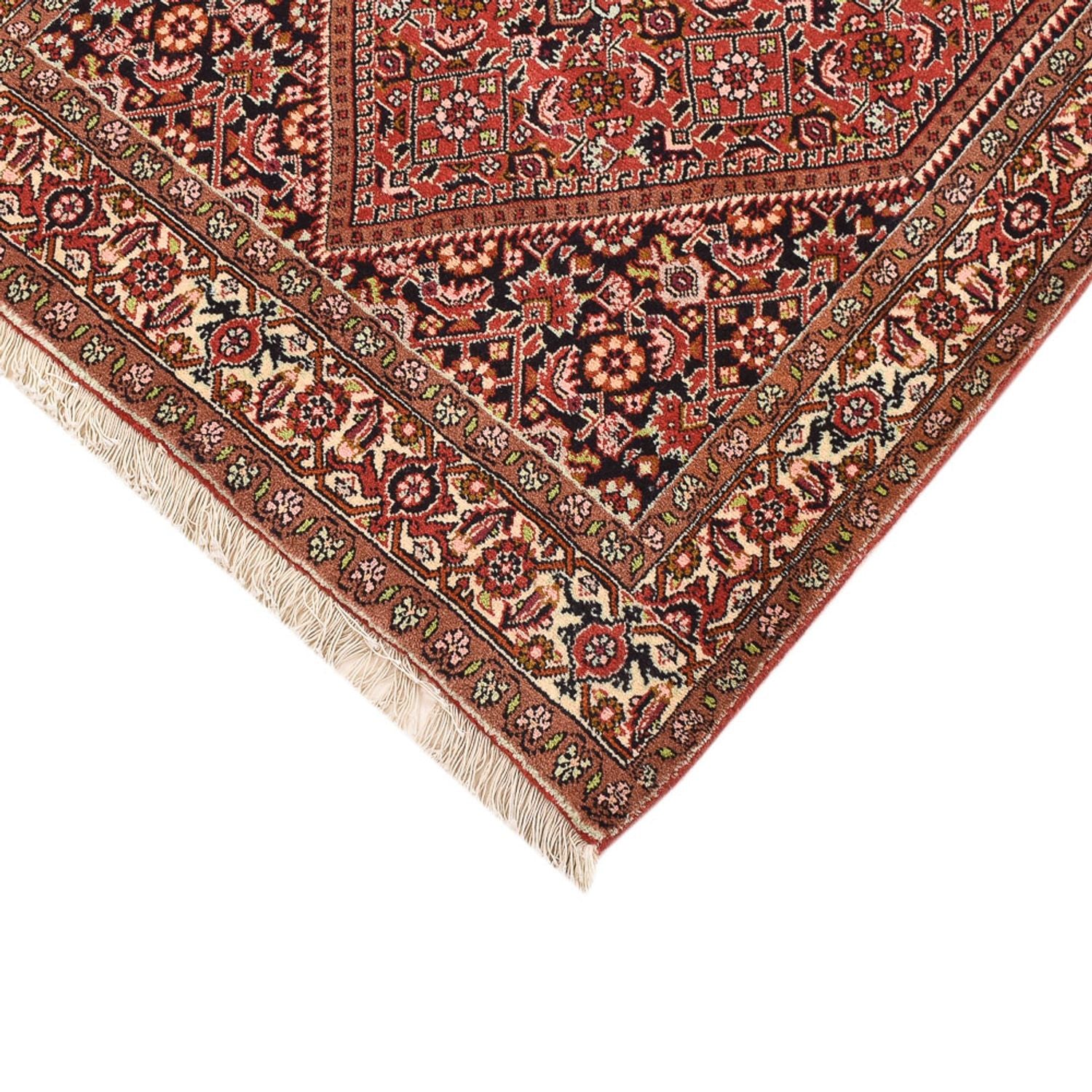 Alfombra persa - Bidjar - 130 x 82 cm - rojo claro