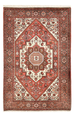 Alfombra persa - Bidjar - 138 x 86 cm - rojo claro