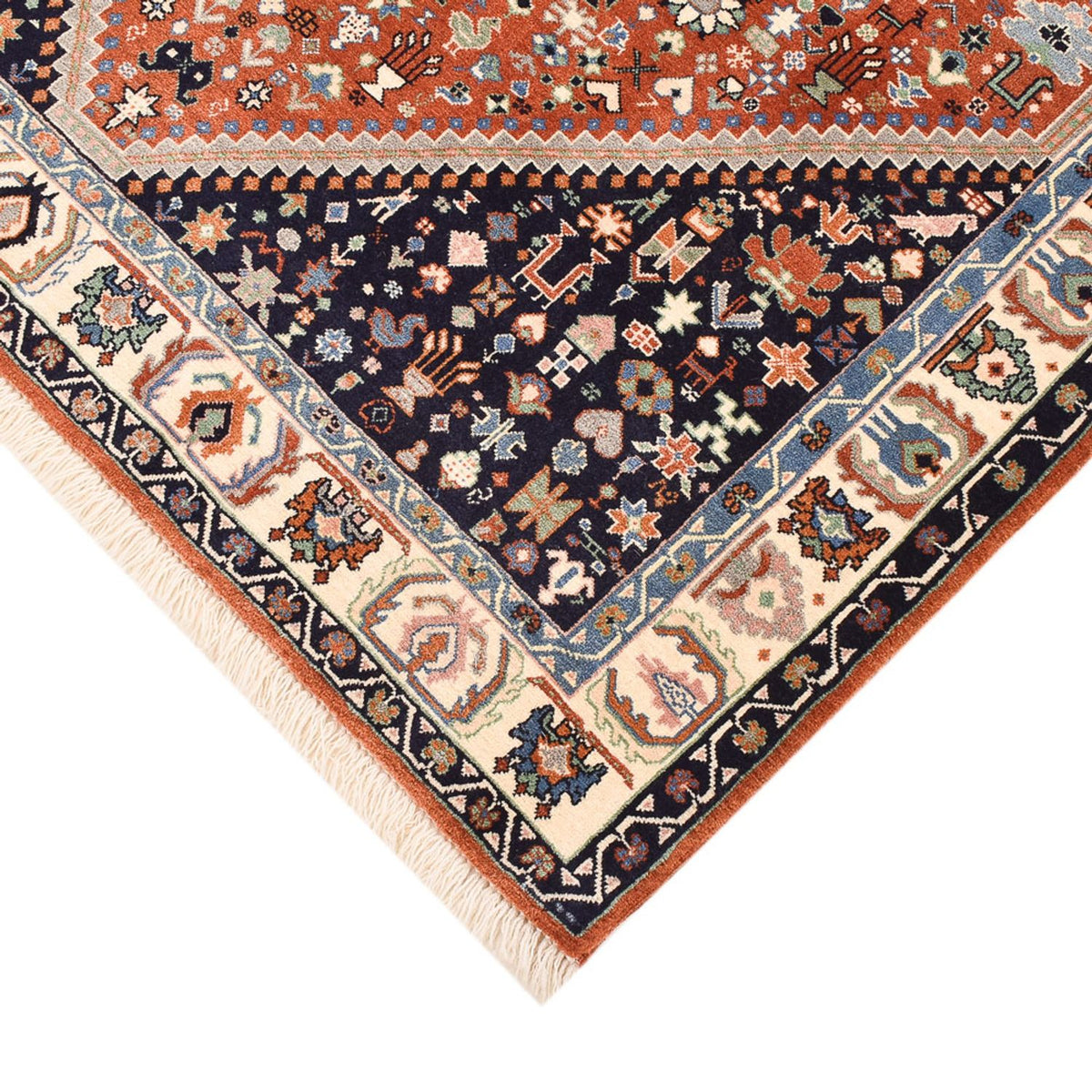 Alfombra Gabbeh - Persa Kashkuli - 162 x 116 cm - óxido