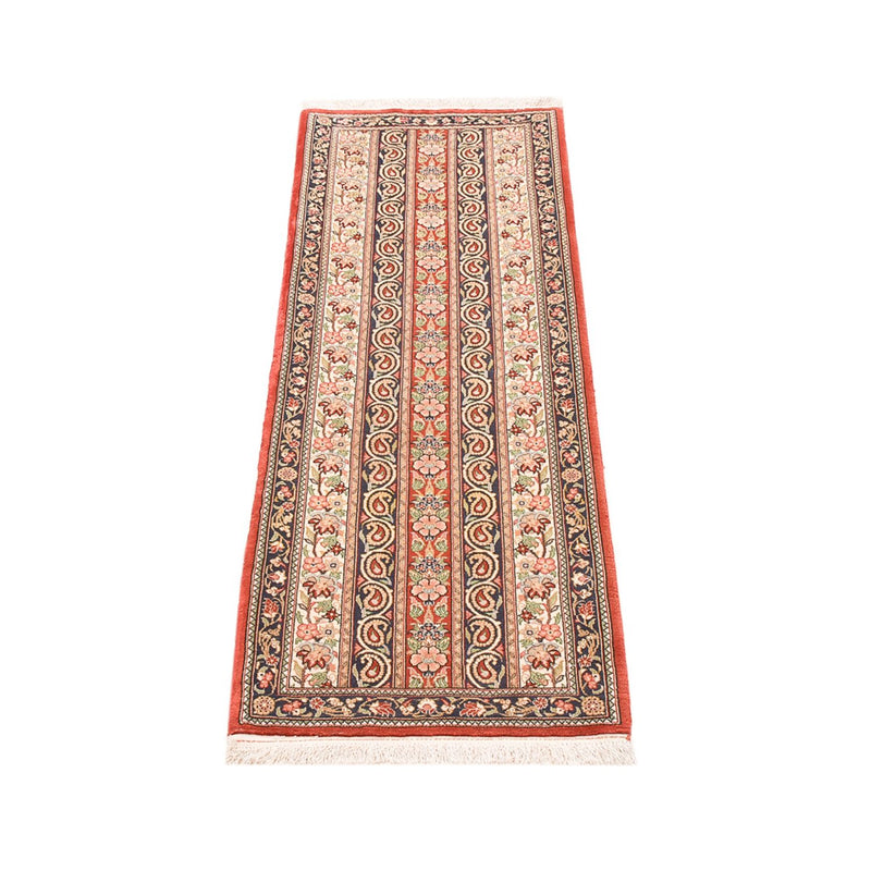 Alfombra de pasillo Alfombra Persa - Ghom - Royal - 156 x 51 cm - beige claro