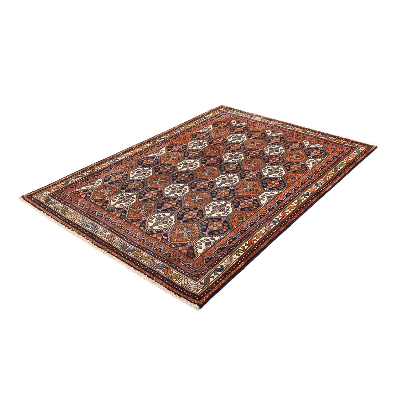 Alfombra persa - Nómada - 209 x 147 cm - multicolor