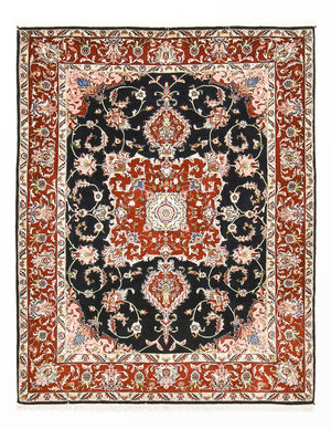 Alfombra persa - Ghom - 180 x 140 cm - azul oscuro