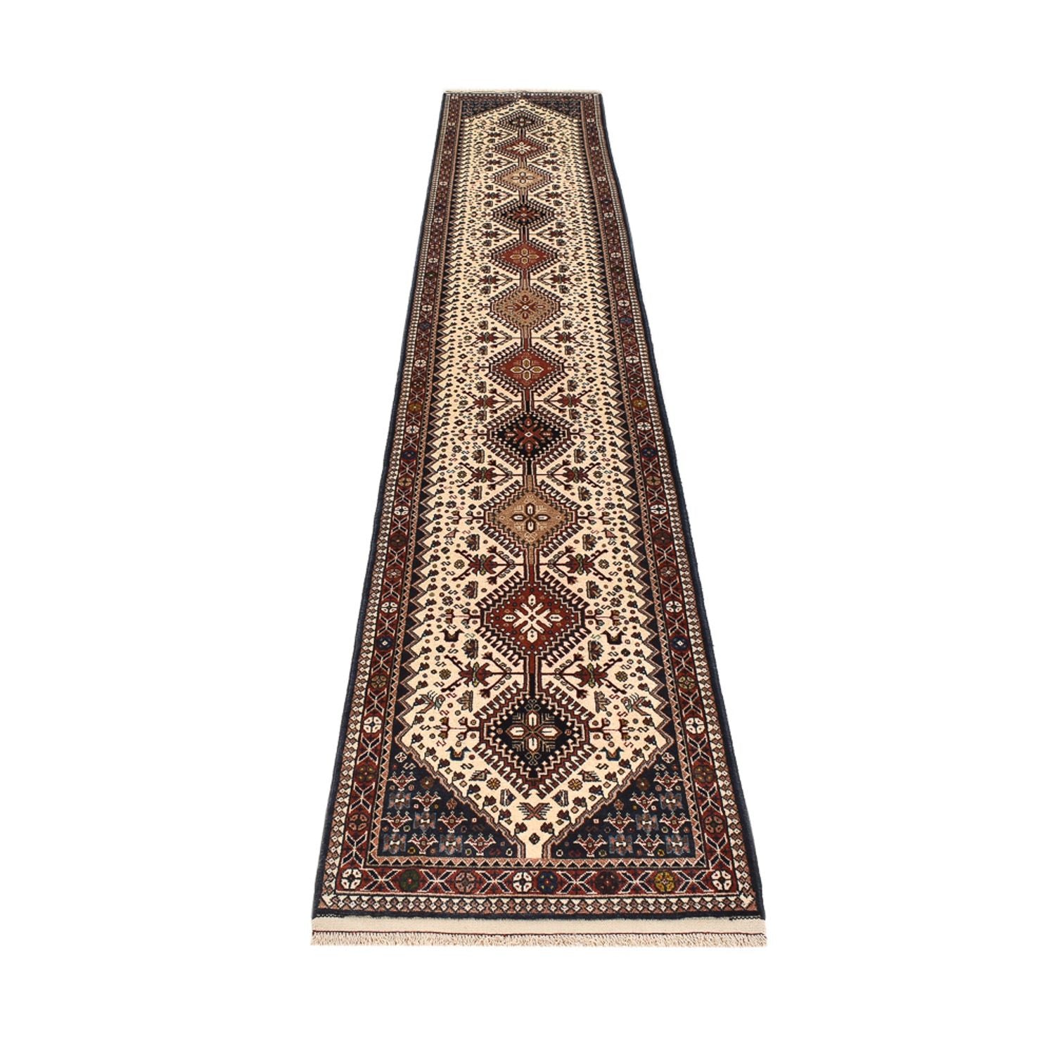 Alfombra de pasillo Alfombra persa - Nómada - 390 x 70 cm - beige claro