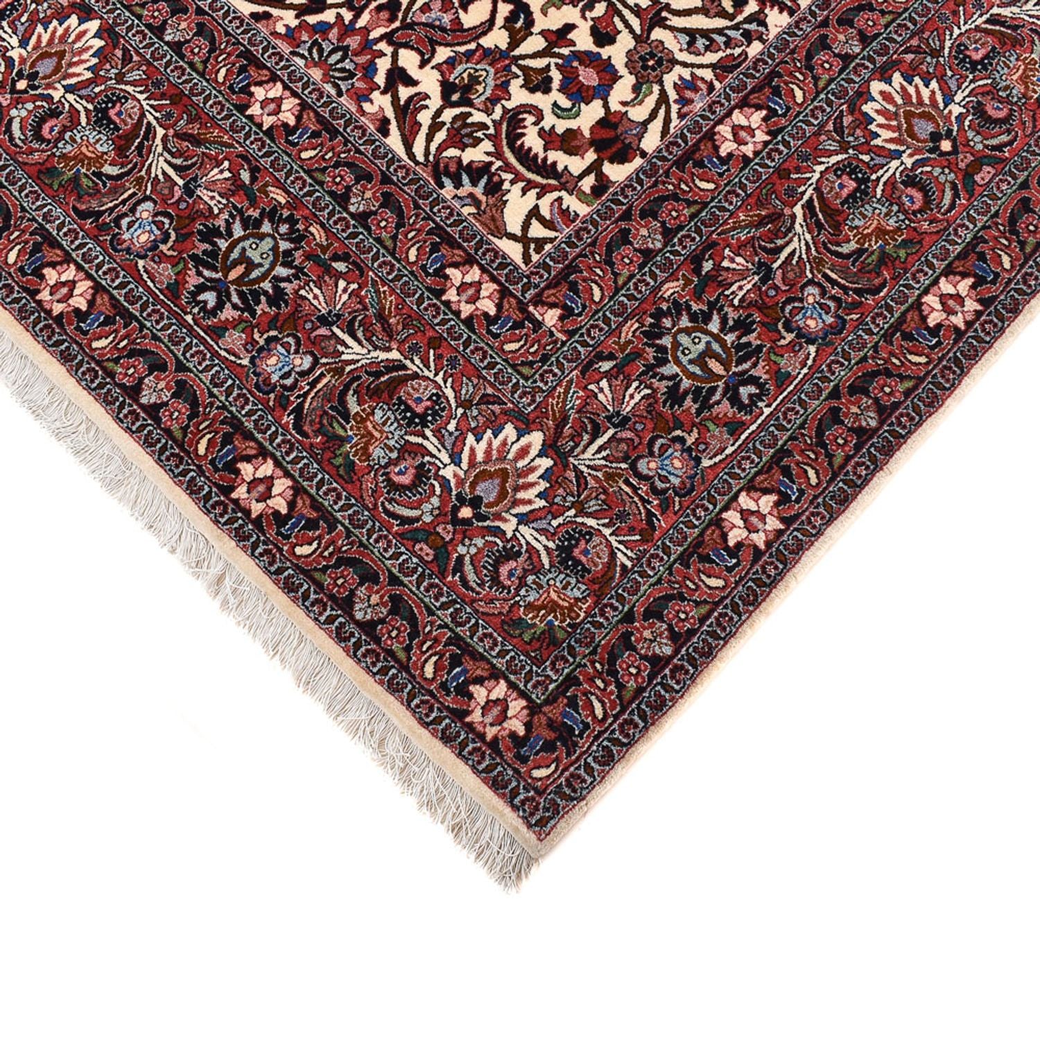 Alfombra persa - Bidjar - 400 x 302 cm - rojo burdeos