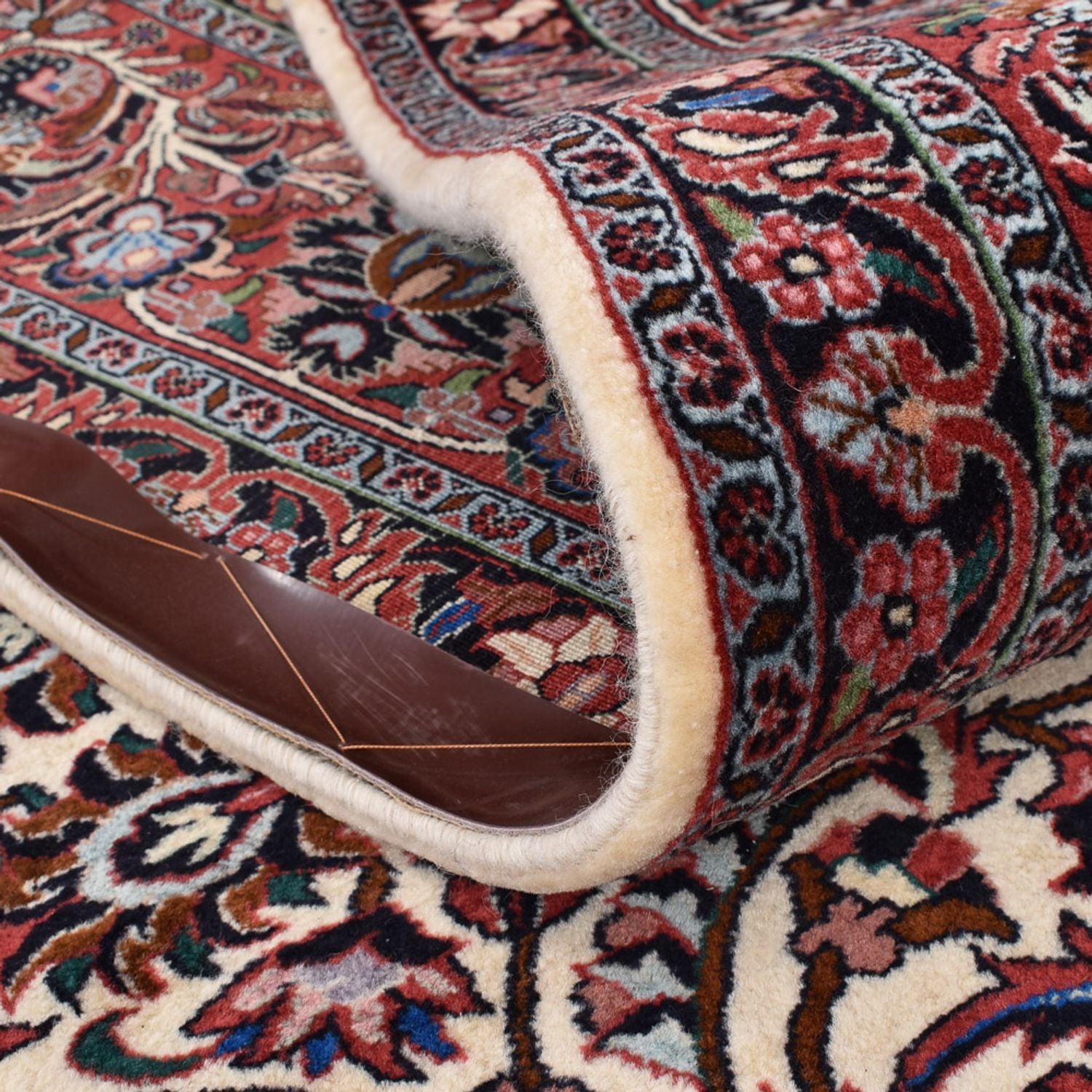 Alfombra persa - Bidjar - 400 x 302 cm - rojo burdeos