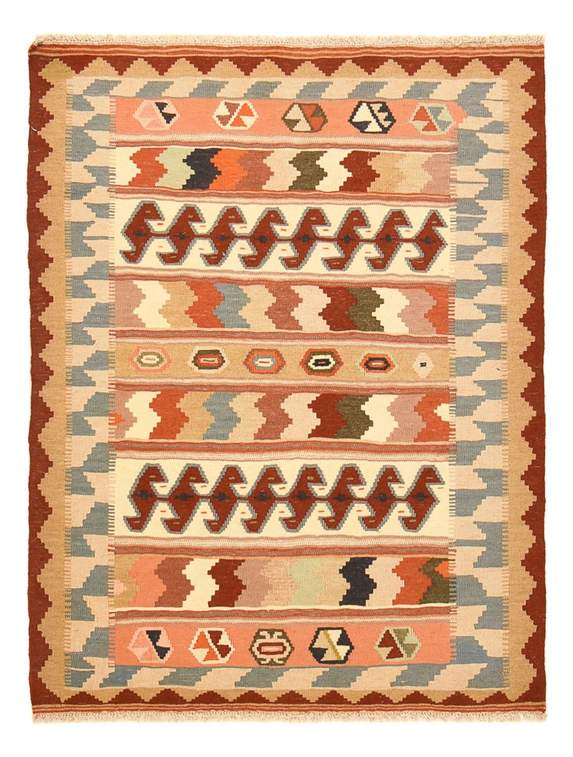 Alfombra Kelim - Oriental - 147 x 110 cm - multicolor
