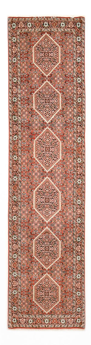 Alfombra de pasillo Alfombra persa - Bidjar - 308 x 77 cm - óxido