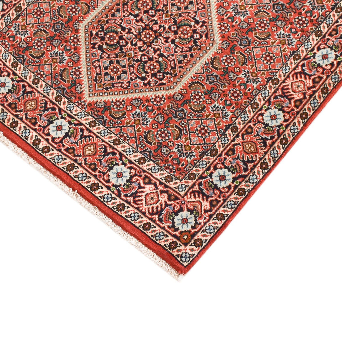 Alfombra de pasillo Alfombra persa - Bidjar - 308 x 77 cm - óxido