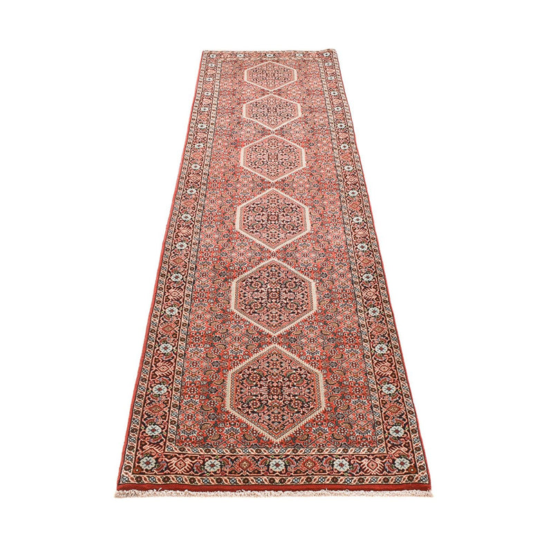 Alfombra de pasillo Alfombra persa - Bidjar - 308 x 77 cm - óxido
