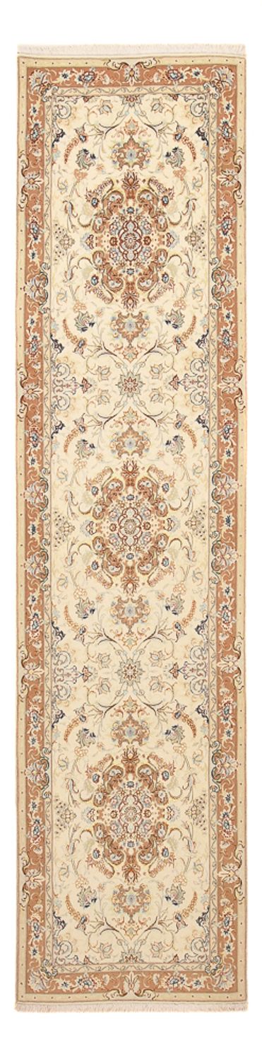 Alfombra de pasillo Alfombra Persa - Tabriz - Real - 370 x 87 cm - beige