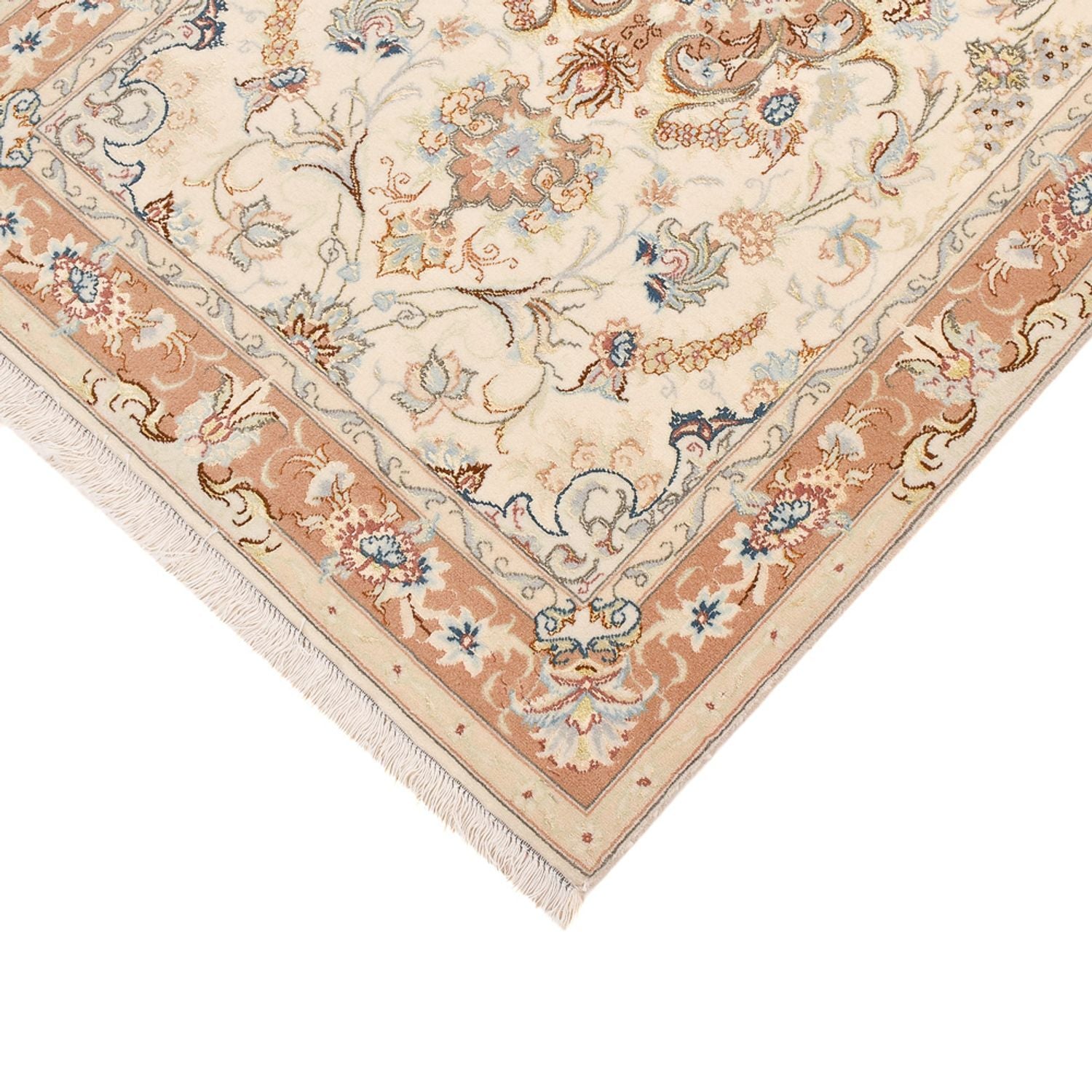 Alfombra de pasillo Alfombra Persa - Tabriz - Real - 370 x 87 cm - beige