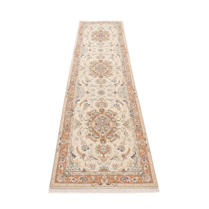 Alfombra de pasillo Alfombra Persa - Tabriz - Real - 370 x 87 cm - beige