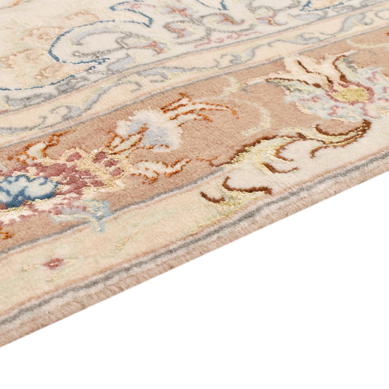 Alfombra de pasillo Alfombra Persa - Tabriz - Real - 372 x 87 cm - beige