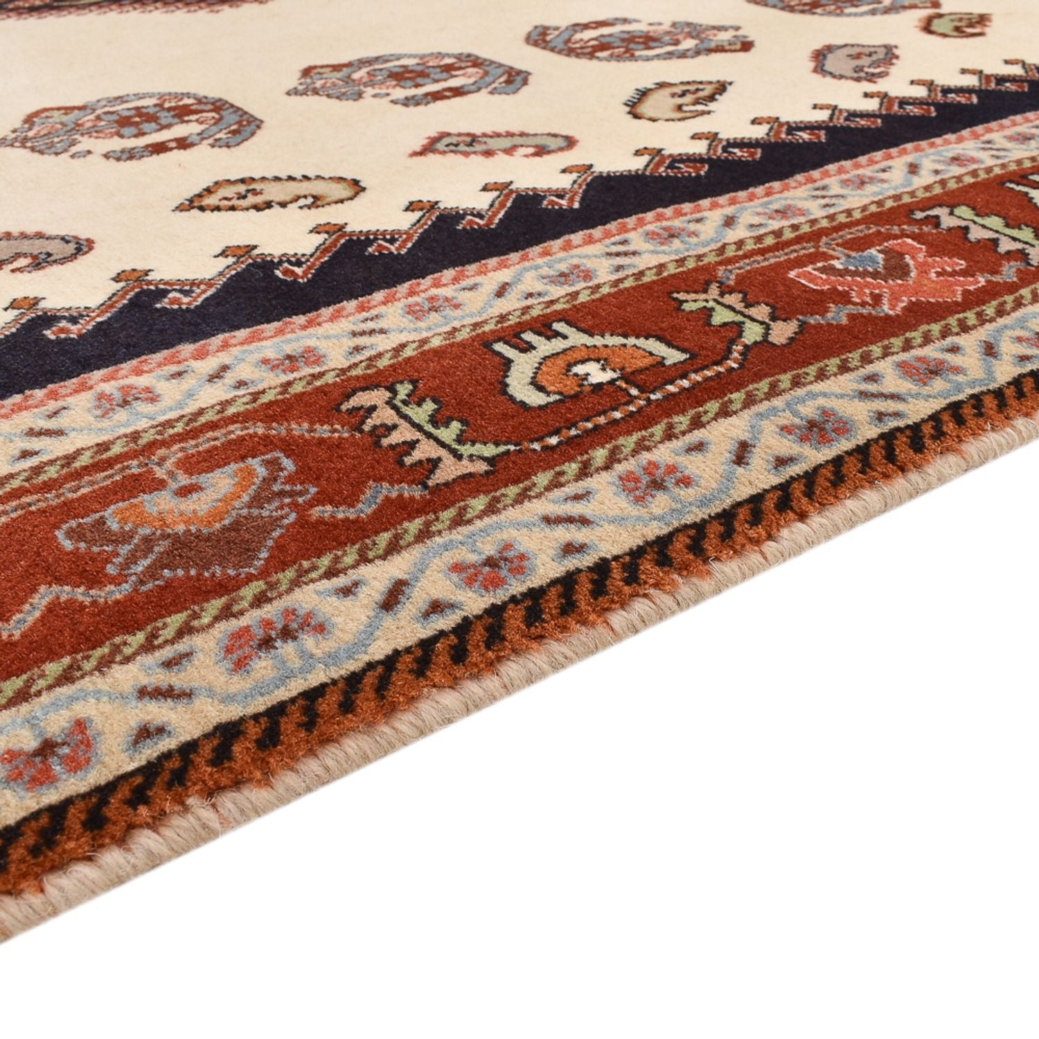 Alfombra persa - Nómada - 237 x 150 cm - multicolor