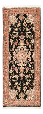 Alfombra de pasillo Alfombra Persa - Tabriz - Prima - 210 x 80 cm - azul oscuro