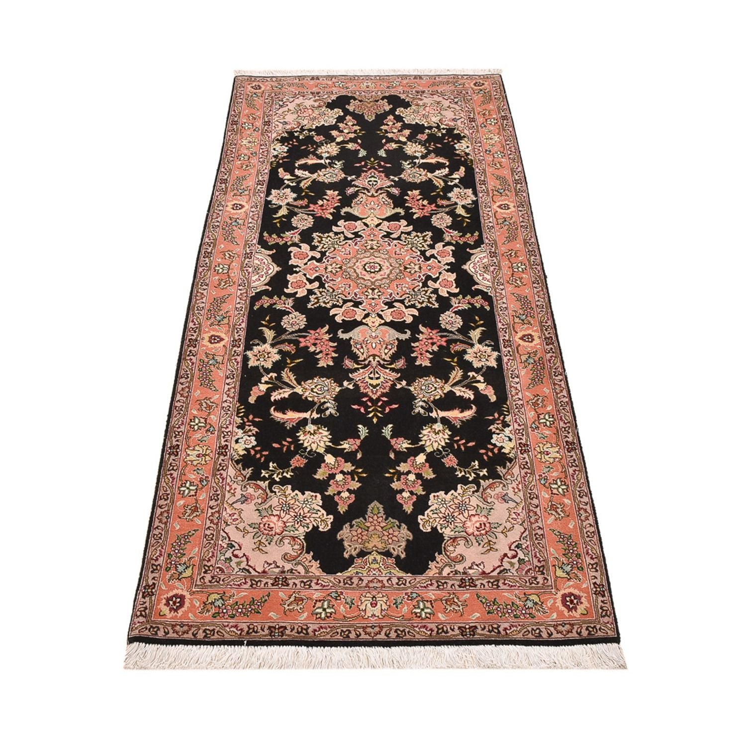 Alfombra de pasillo Alfombra Persa - Tabriz - Prima - 210 x 80 cm - azul oscuro