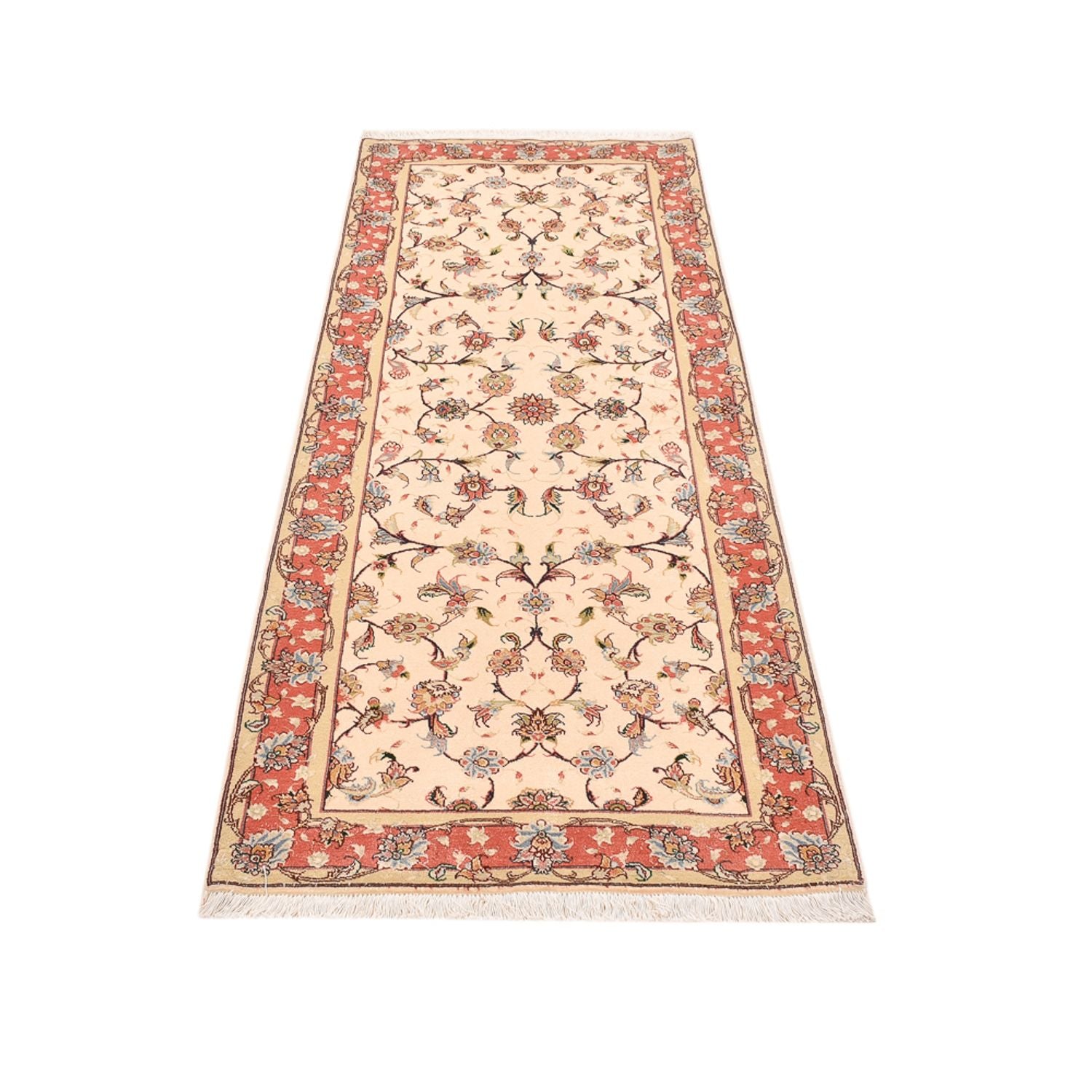 Alfombra de pasillo Alfombra Persa - Tabriz - Prima - 205 x 81 cm - beige