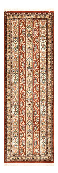 Alfombra de pasillo Alfombra Persa - Ghom - Royal - 151 x 52 cm - beige oscuro