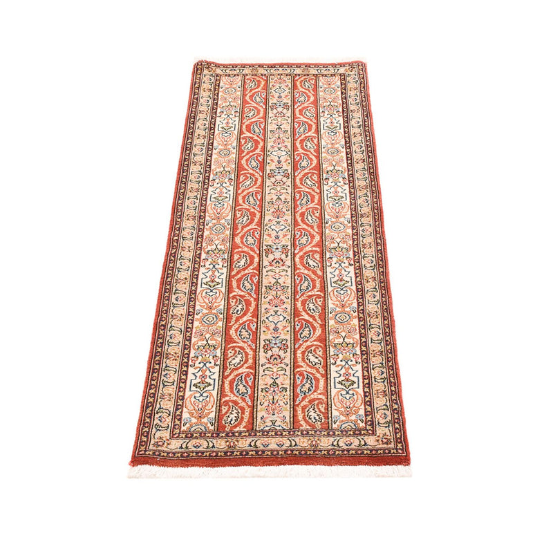Alfombra de pasillo Alfombra Persa - Ghom - Royal - 151 x 52 cm - beige oscuro