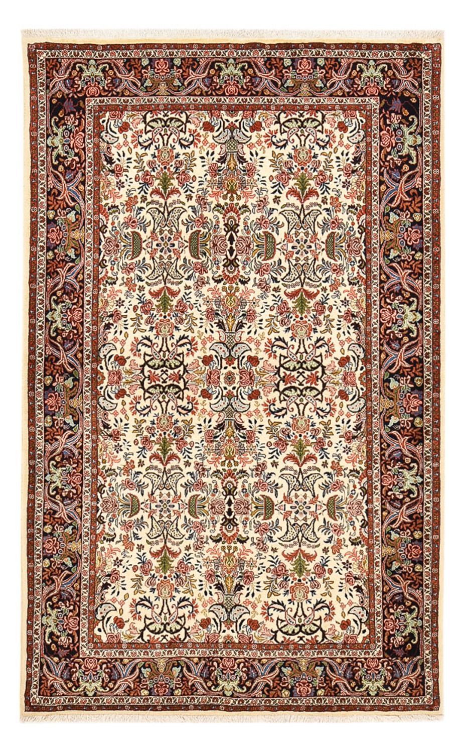 Alfombra persa - Bidjar - 227 x 141 cm - beige oscuro