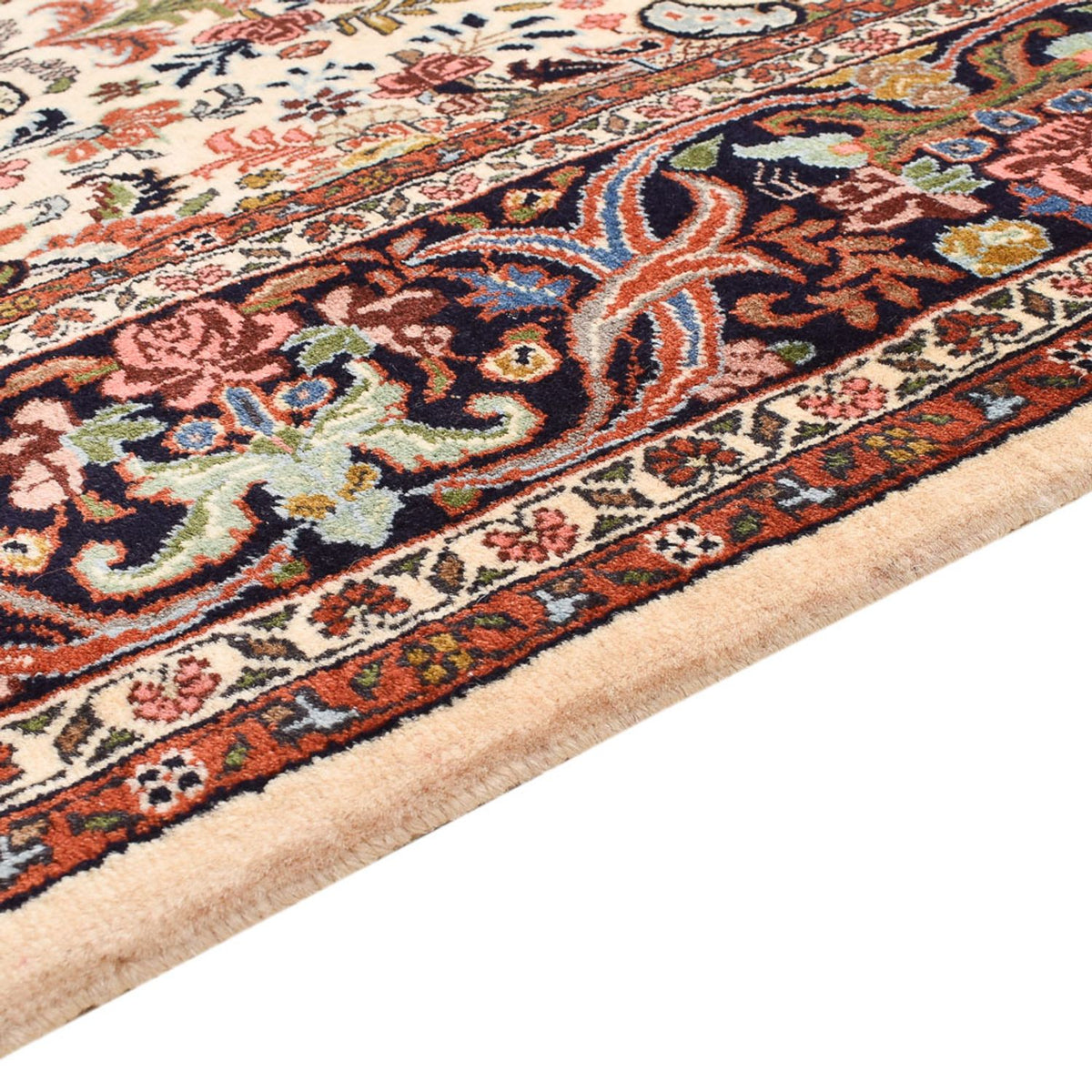 Alfombra persa - Bidjar - 227 x 141 cm - beige oscuro