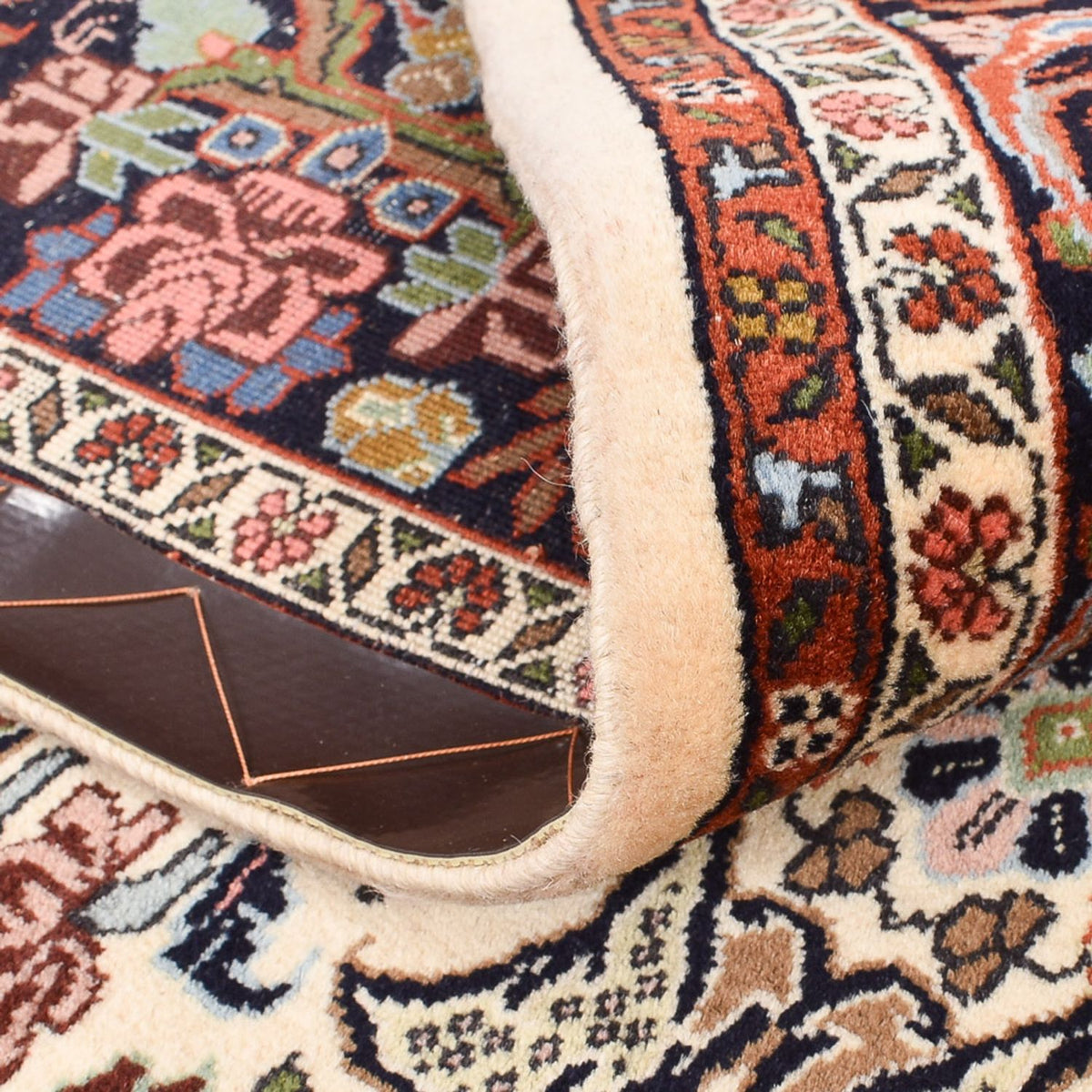 Alfombra persa - Bidjar - 227 x 141 cm - beige oscuro