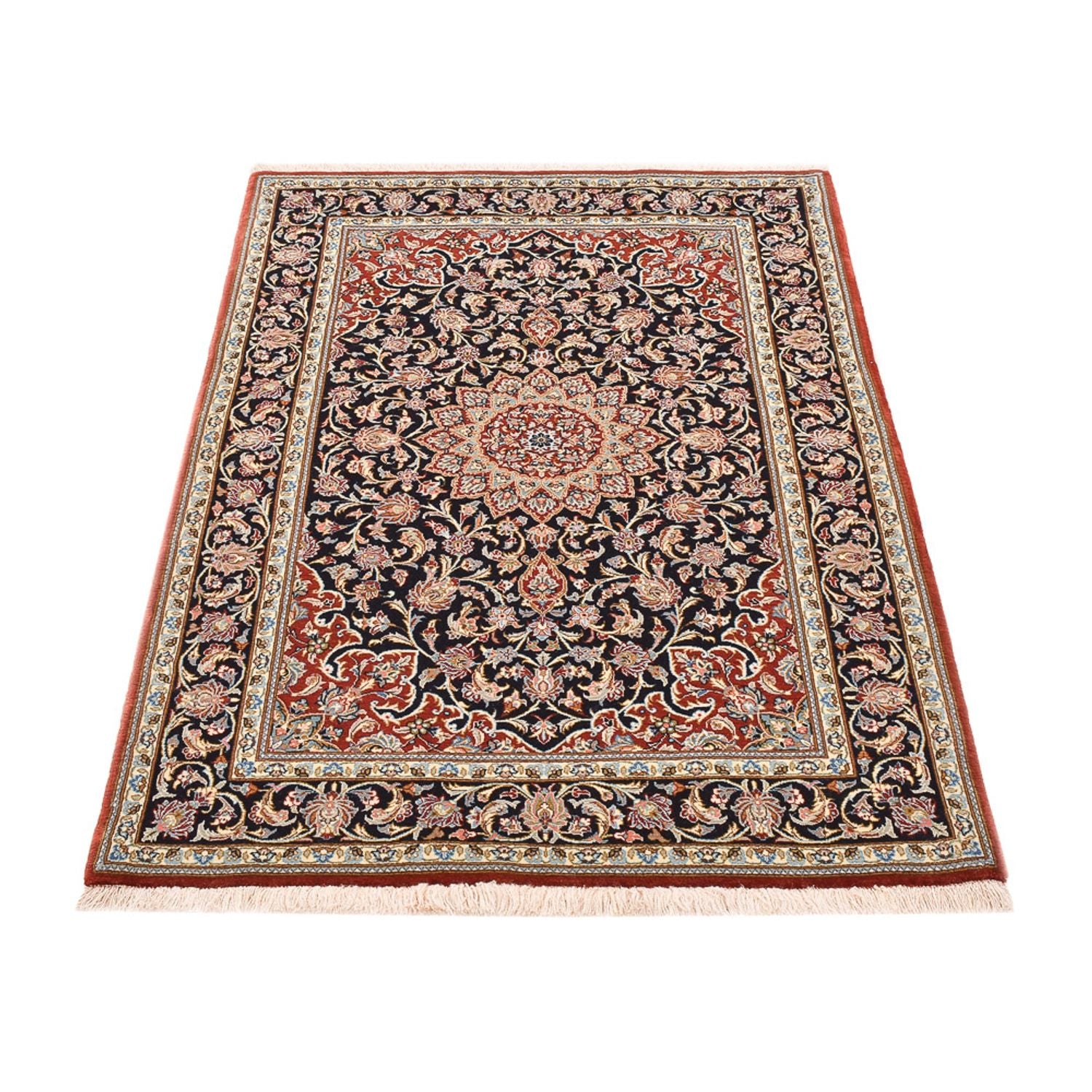 Alfombra Persa - Isfahan - Prima - 158 x 103 cm - azul oscuro