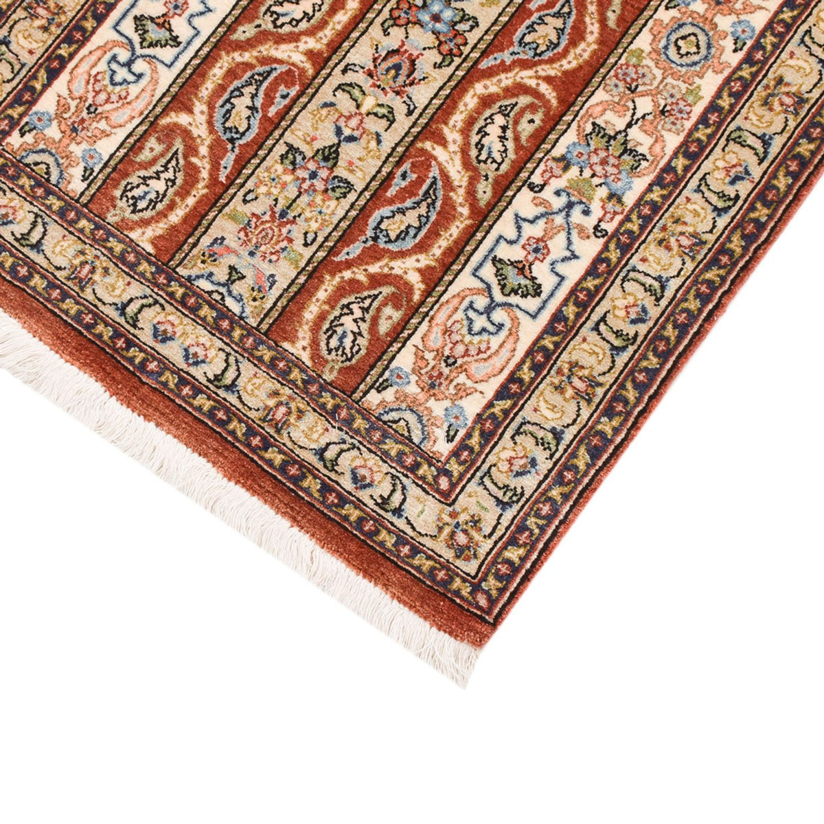 Alfombra de pasillo Alfombra Persa - Ghom - Royal - 150 x 51 cm - beige oscuro