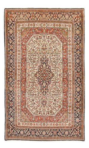 Alfombra persa - Ghom - 220 x 136 cm - óxido