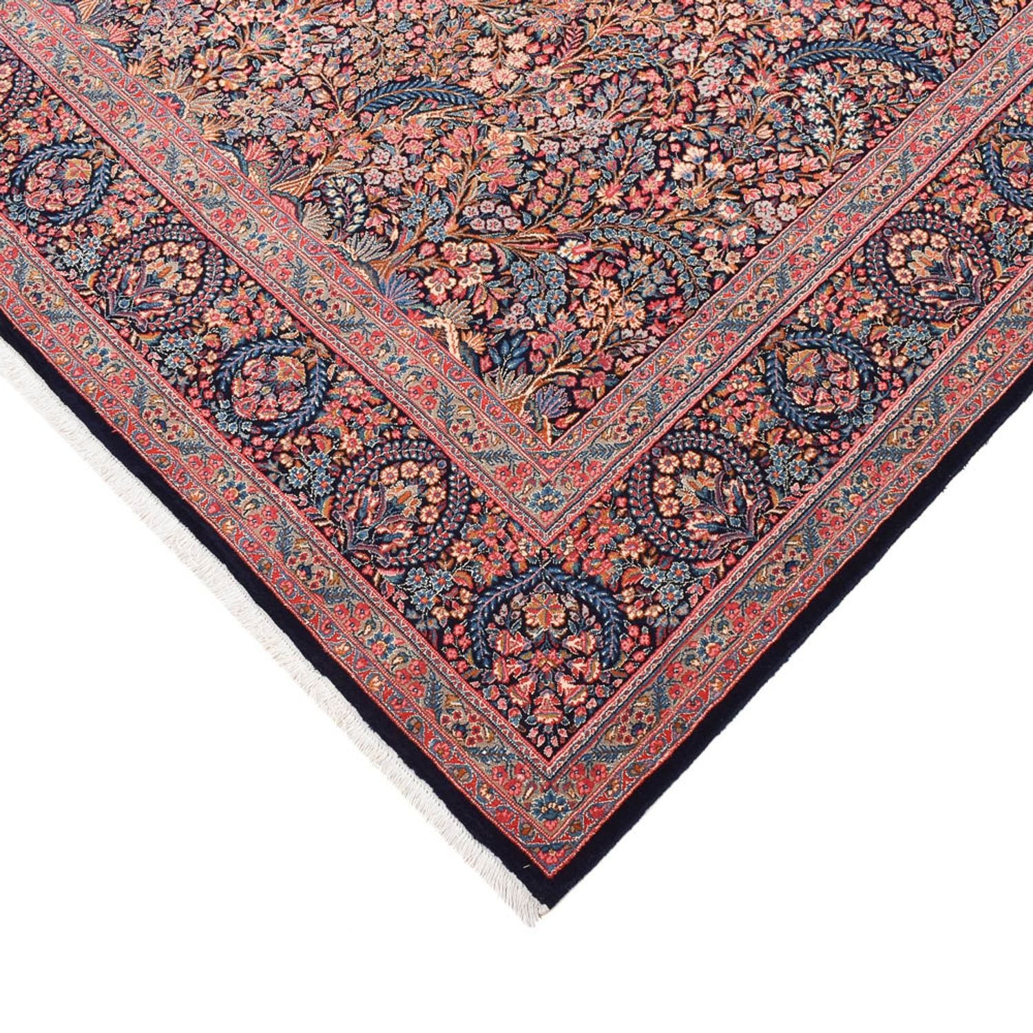 Alfombra persa - Real - 313 x 220 cm - rojo oscuro