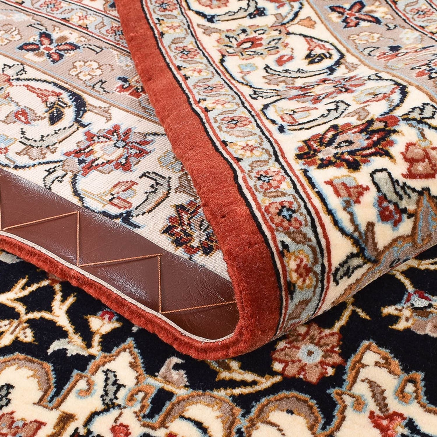 Alfombra Persa - Ghom - Royal - 154 x 103 cm - azul oscuro